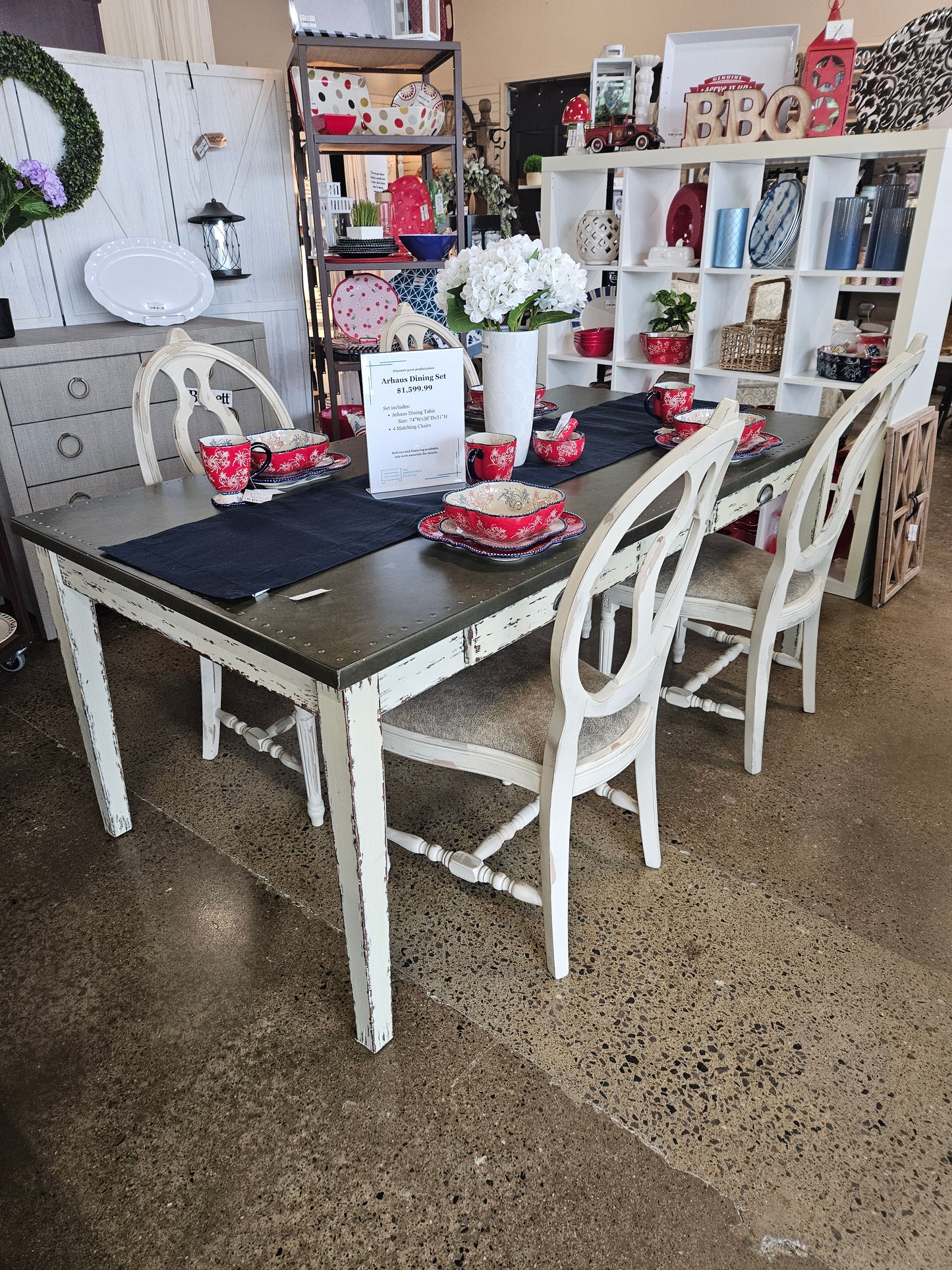 Arhaus Dining Set w/ 4 Chairs