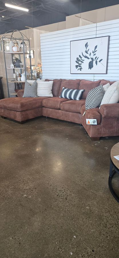 Ashley chestnut brown sectional