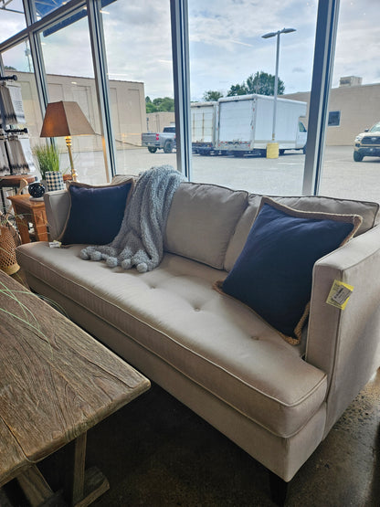 Pottery Barn Upholstered Tufted Seat Sofa