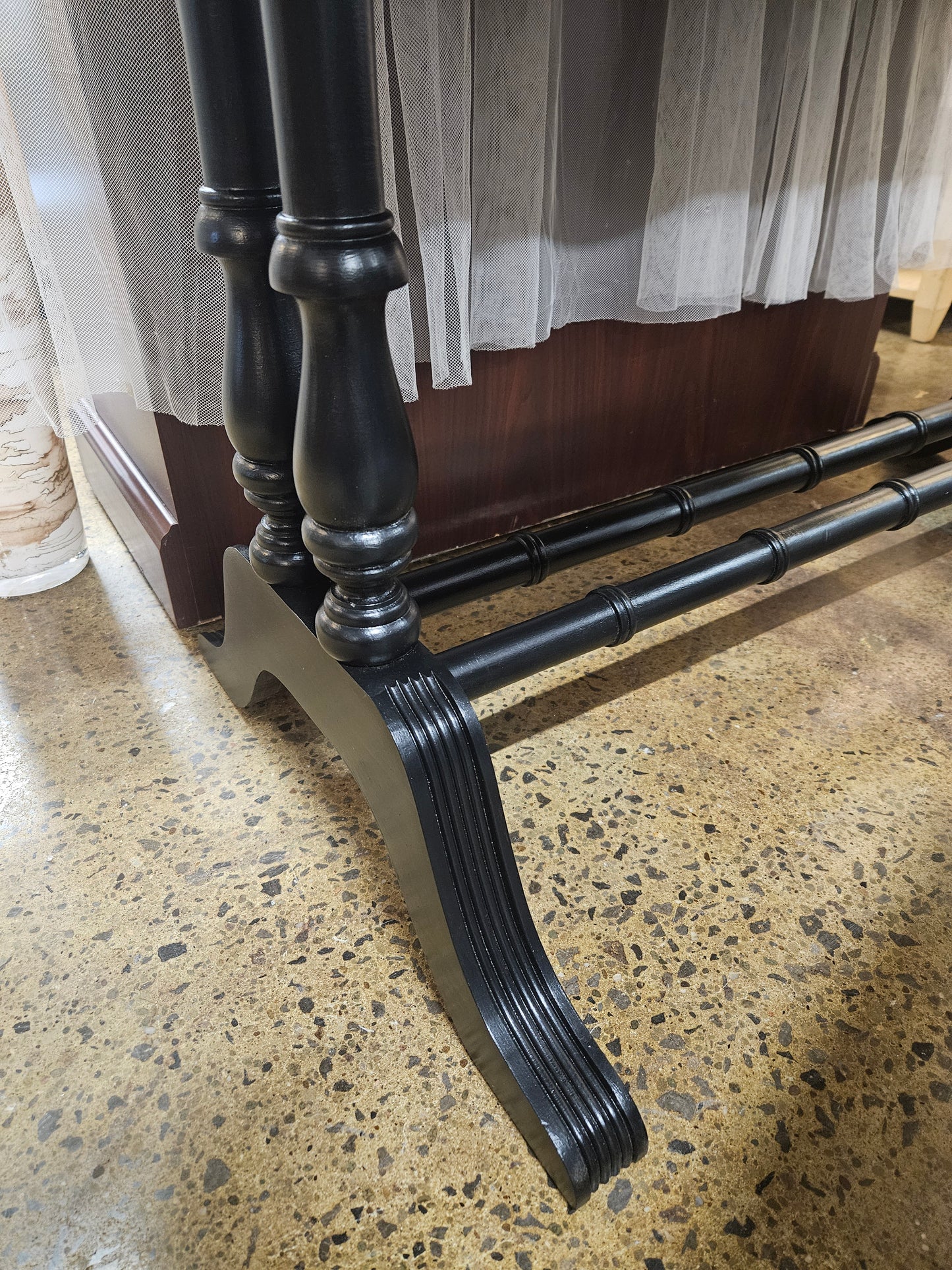 Refinished black fold top desk
