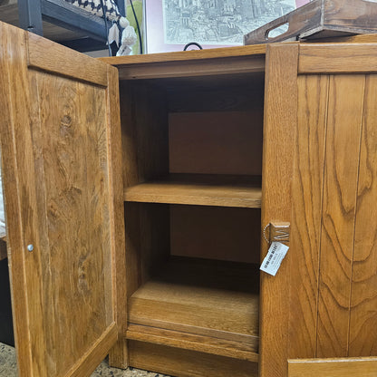 Light wood storage cabinet