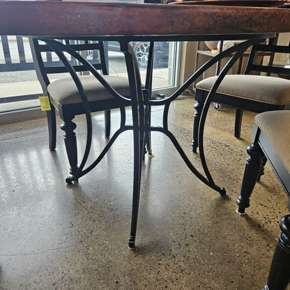 Arhaus Copper Table w/Black Iron Base