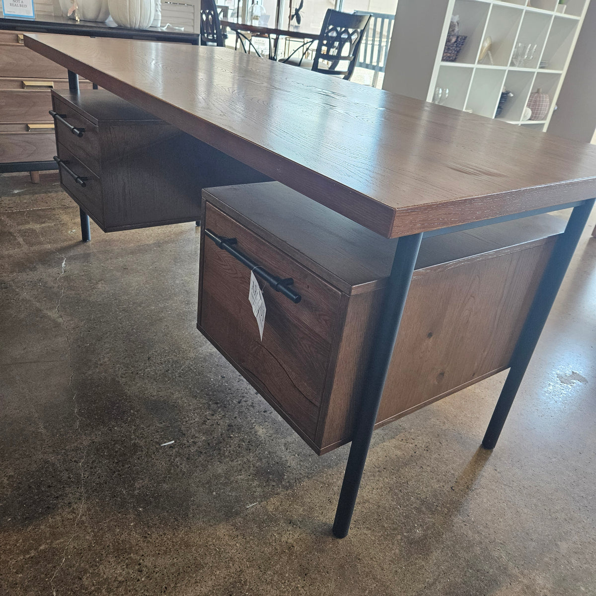 Arhaus-Sullivan Desk with Metal Legs and Wood Top