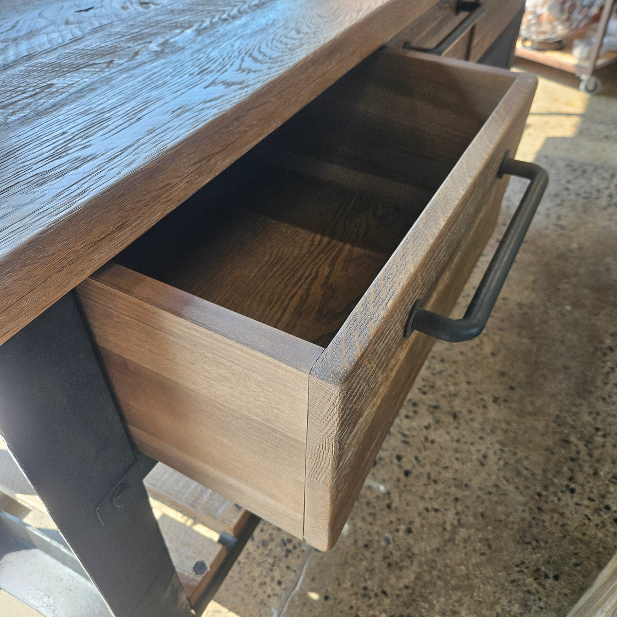 Arhaus light wood sideboard with storage