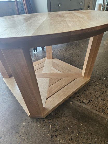 Light Wood Round Coffee Table