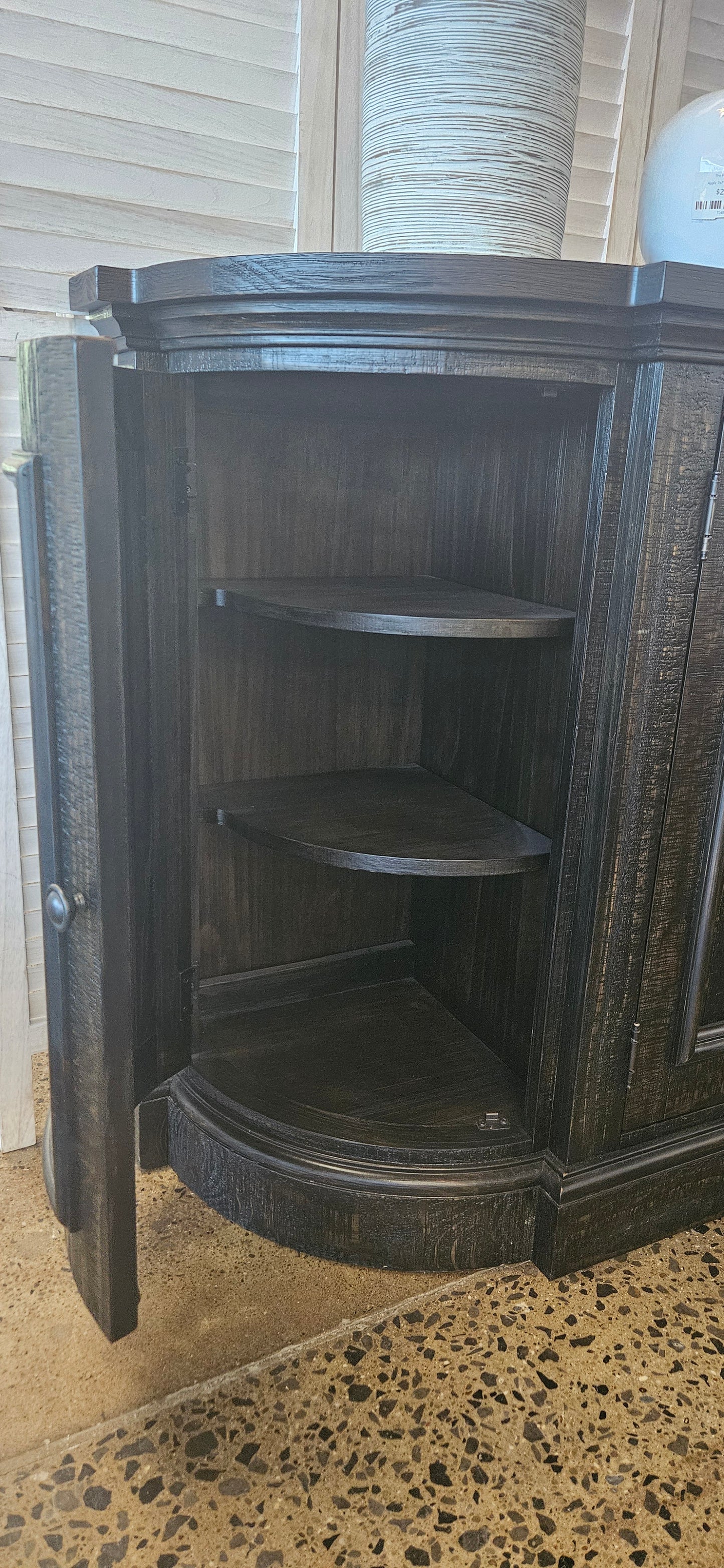 Rustic dark wood sideboard/server