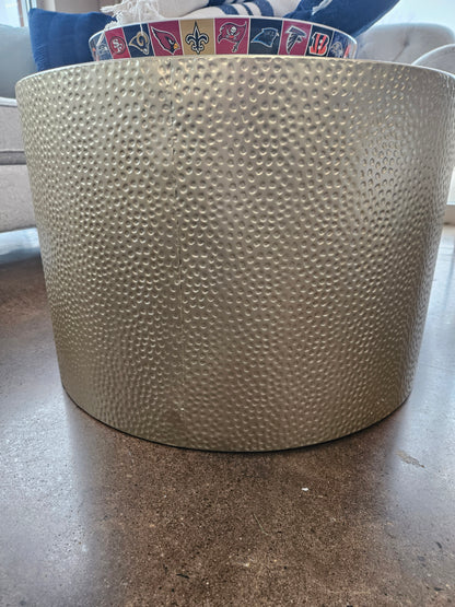 Gold drum coffee table