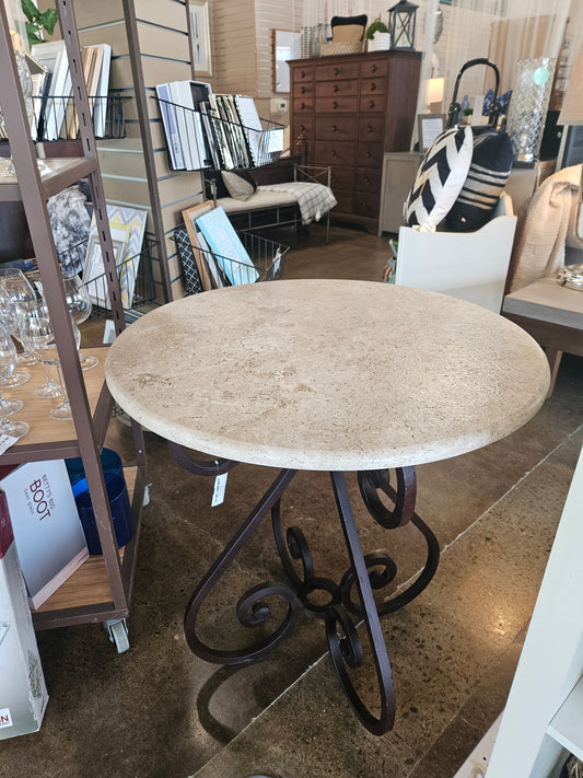 Stone topped accent table