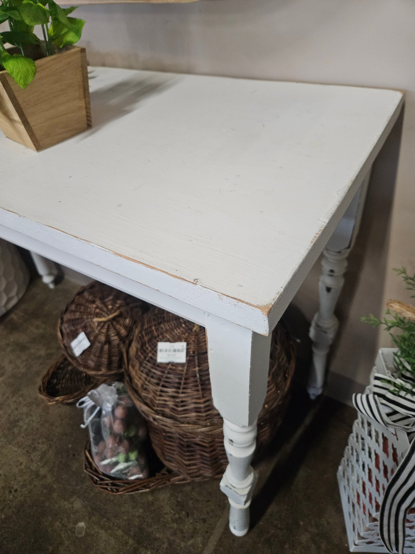 Rustic White Sofa/Console Table