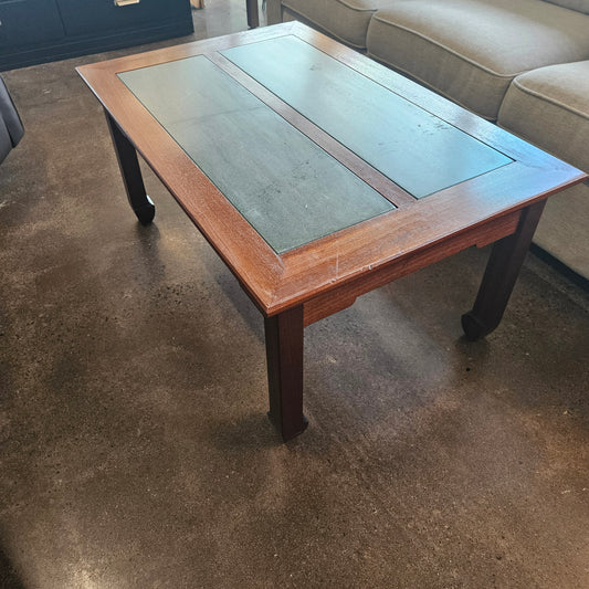 Green marble coffee table