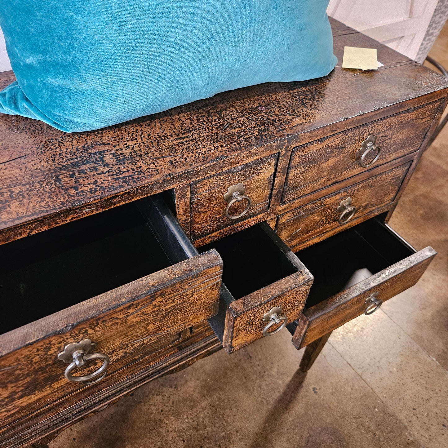 Dark wood apothecary chest