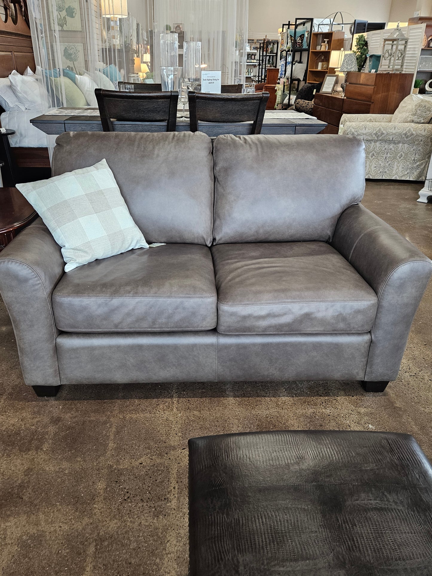 Decor-Rest leather loveseat