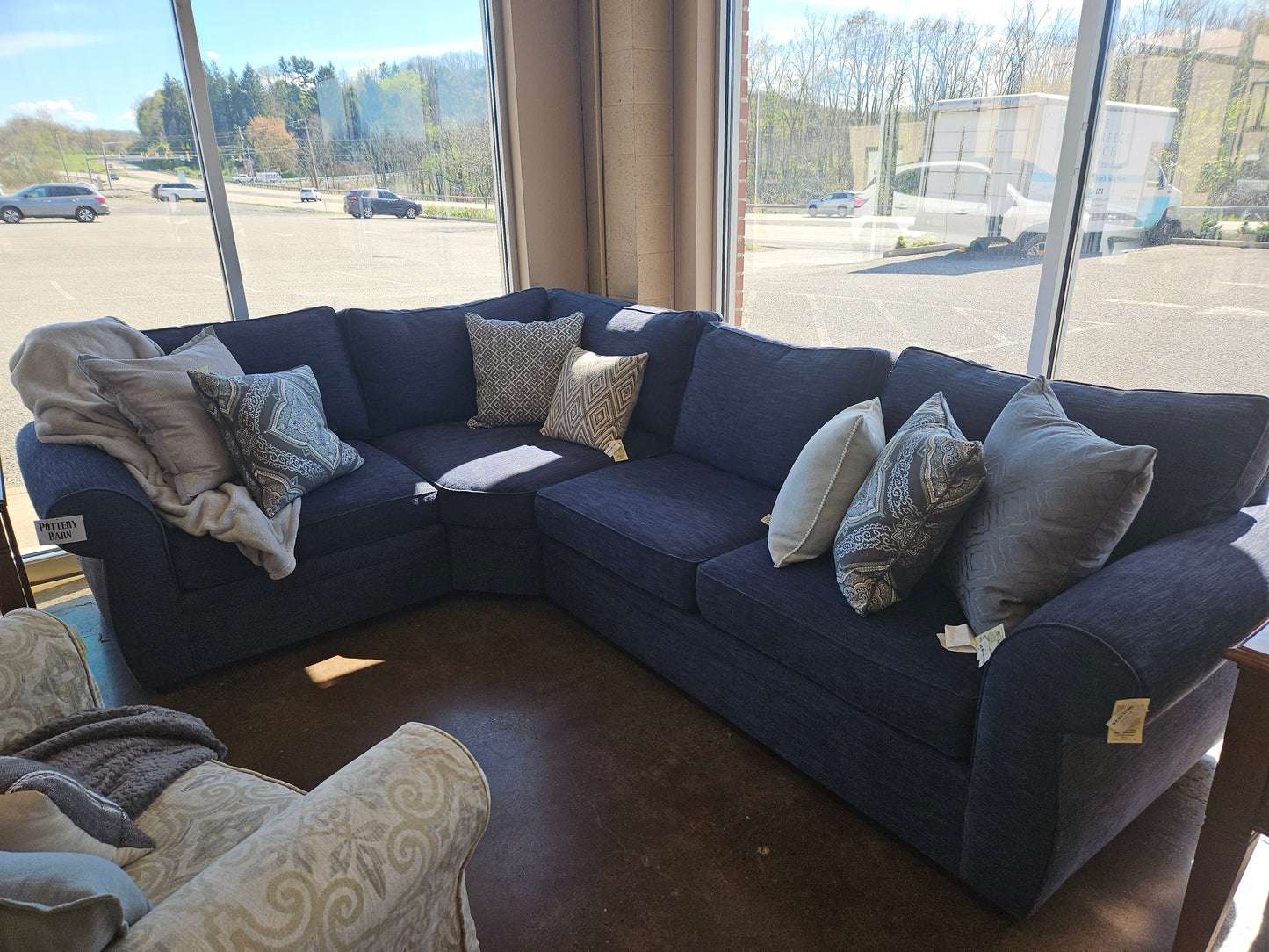 Pottery Barn Blue Sectional