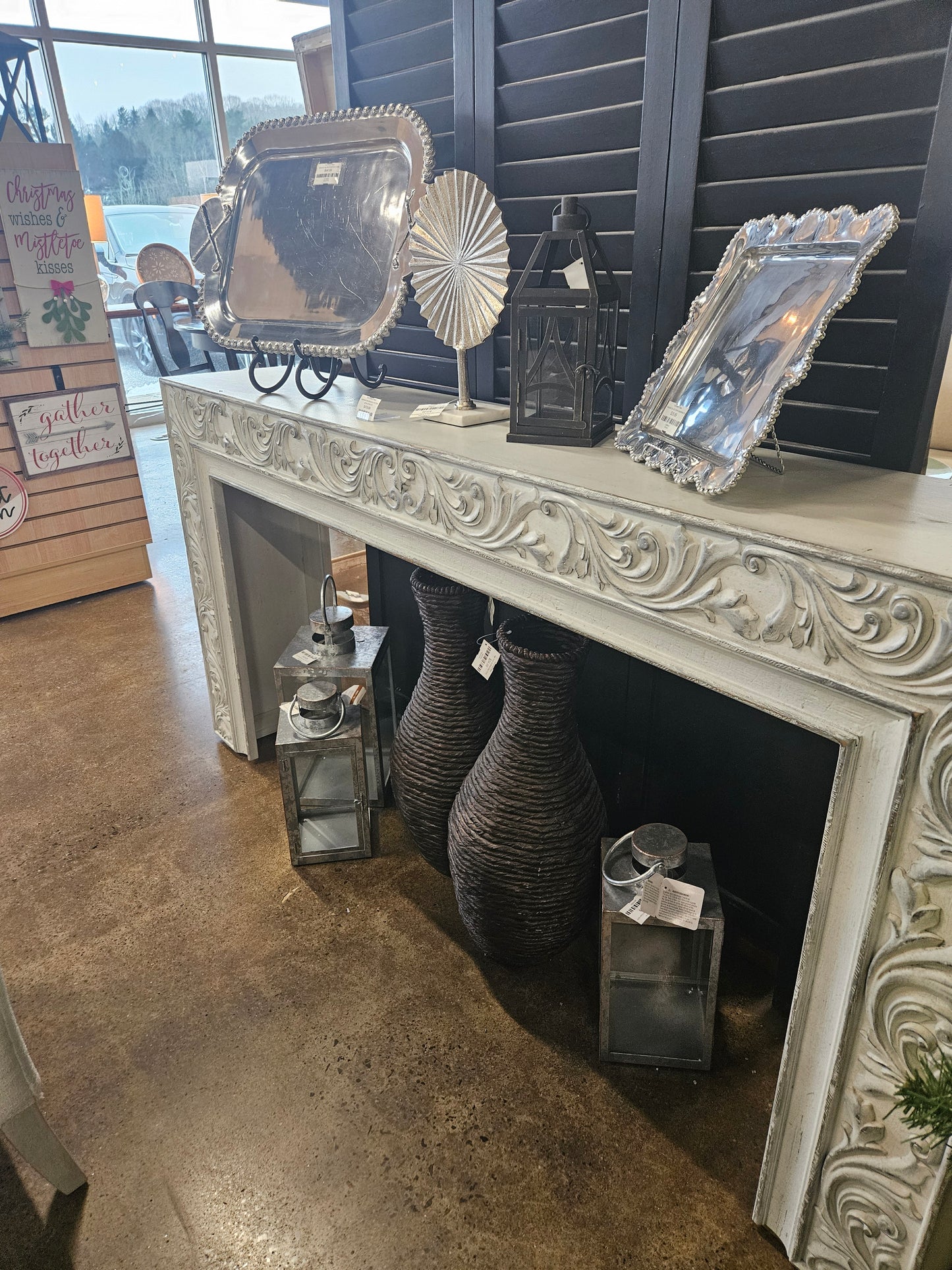 Weathered White Decorative Sofa Table