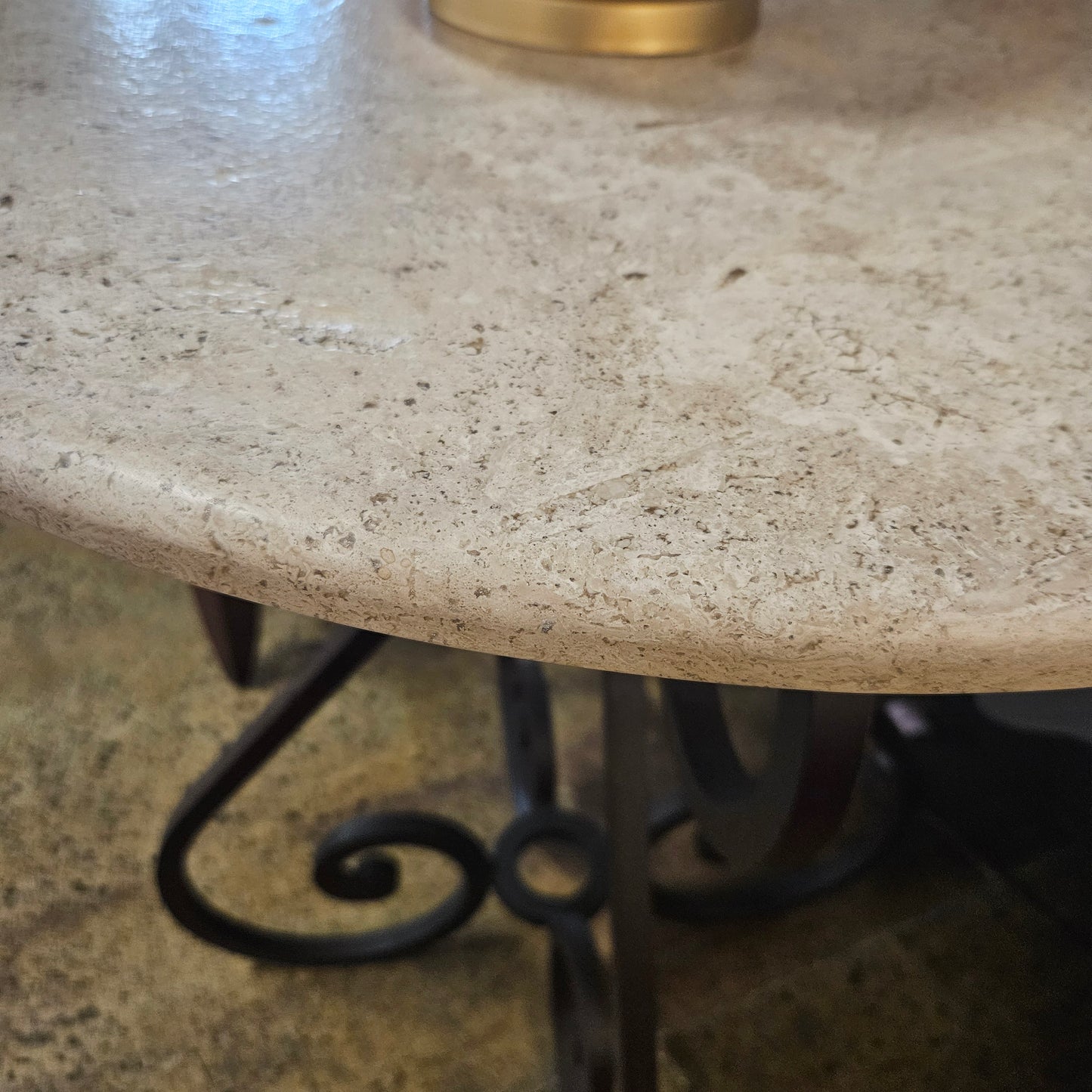 Stone topped accent table