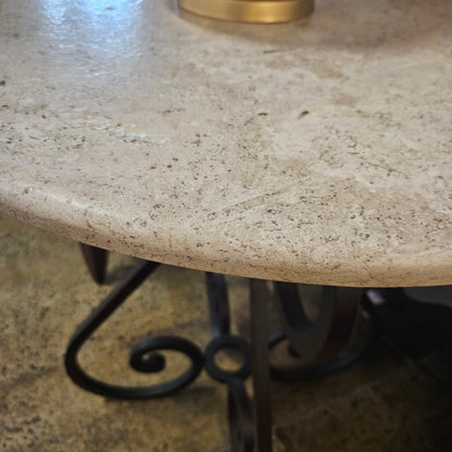Stone topped accent table