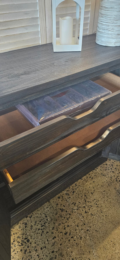 Rustic dark wood sideboard/server