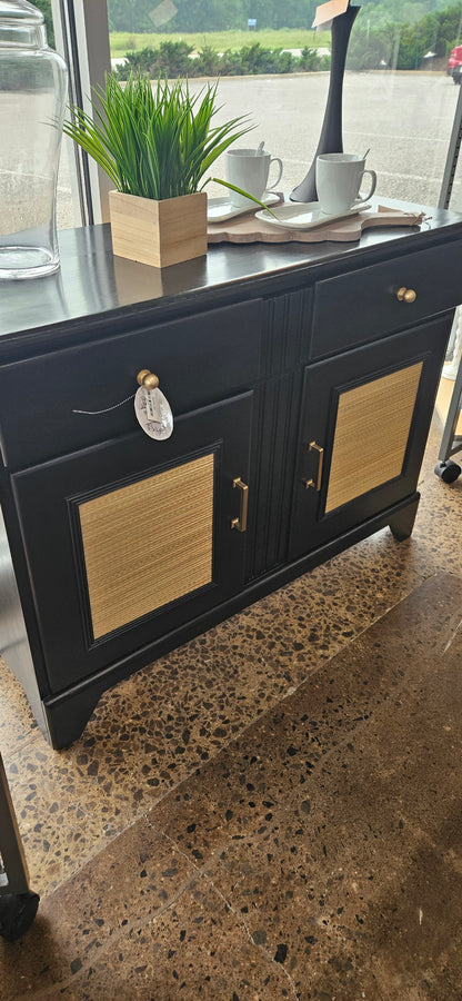 Refinished black buffet/dresser