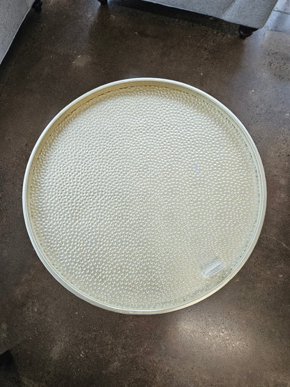 Gold drum coffee table