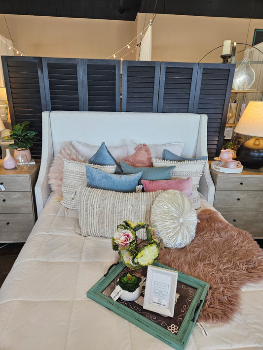 Cream Queen Bed Frame (Model Home)