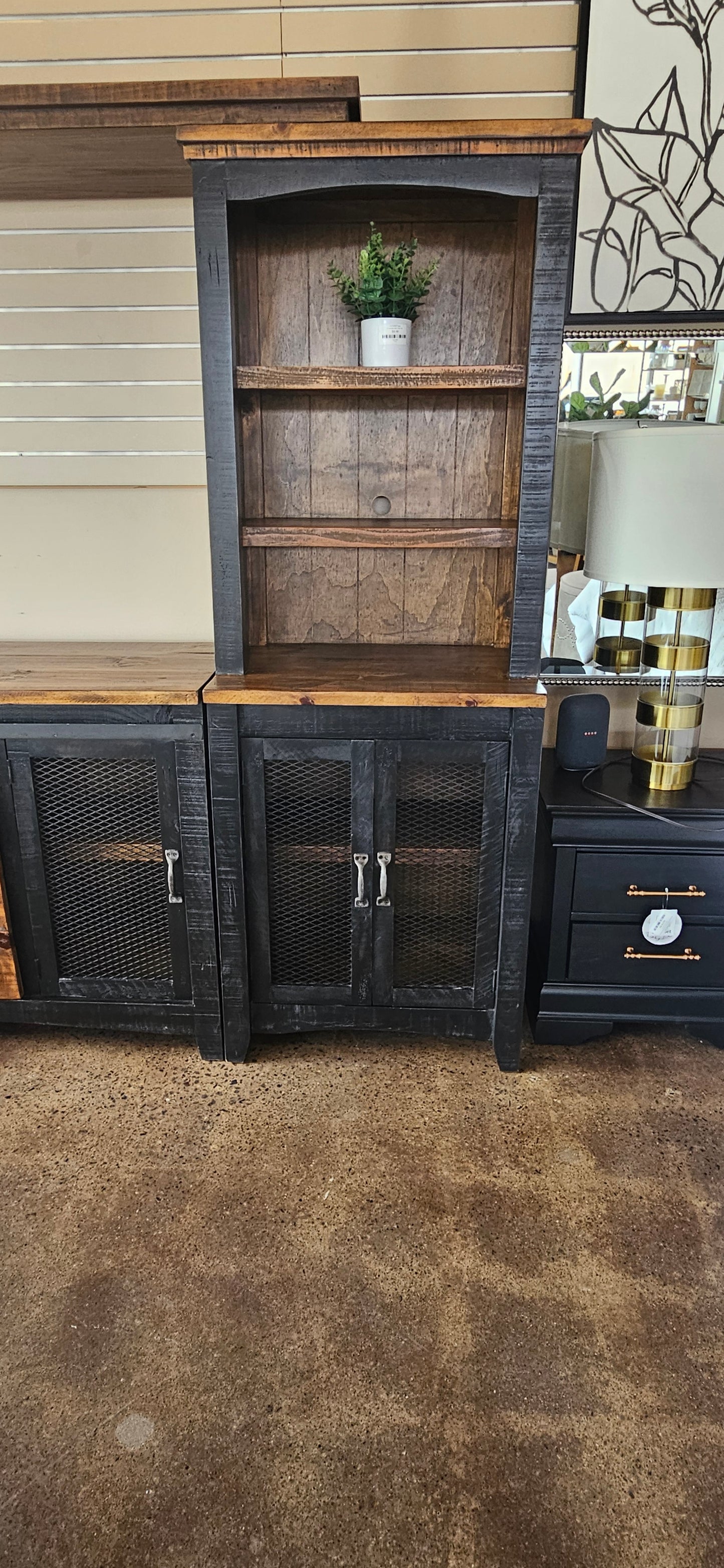 Modular Dark Wood Entertainment Center