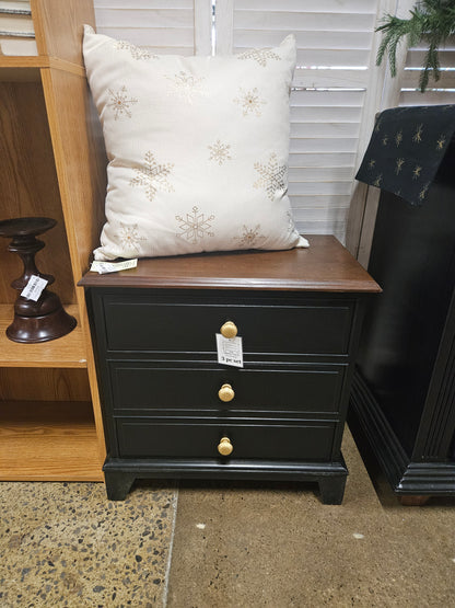 Black dresser & 2 nightstands by Local Artist (3 pcs)