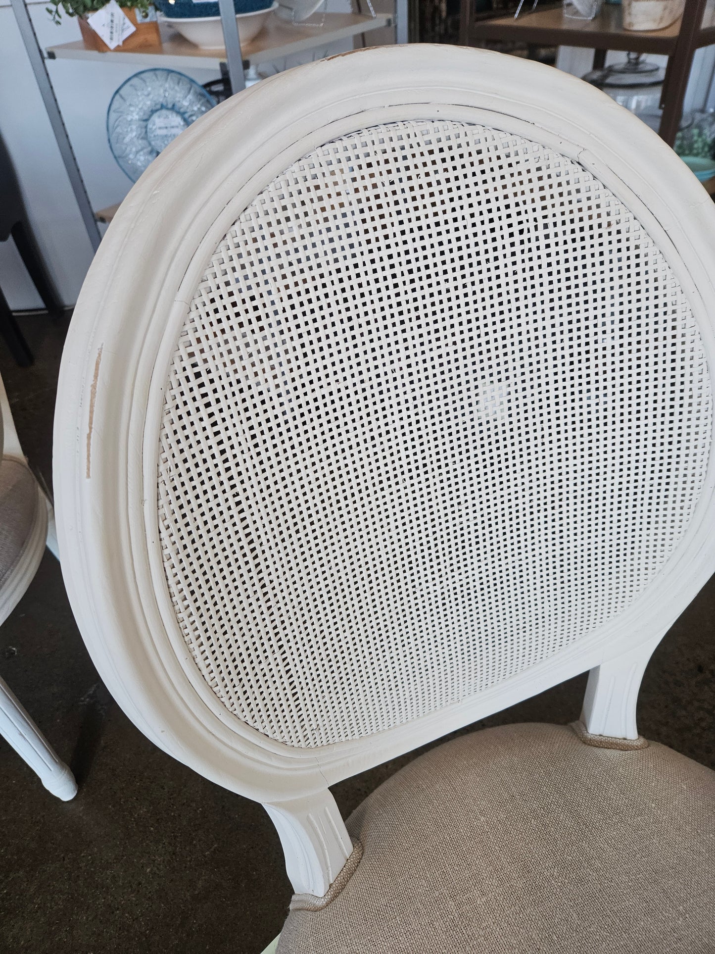 RH Distressed White Dining Chairs (setof6)