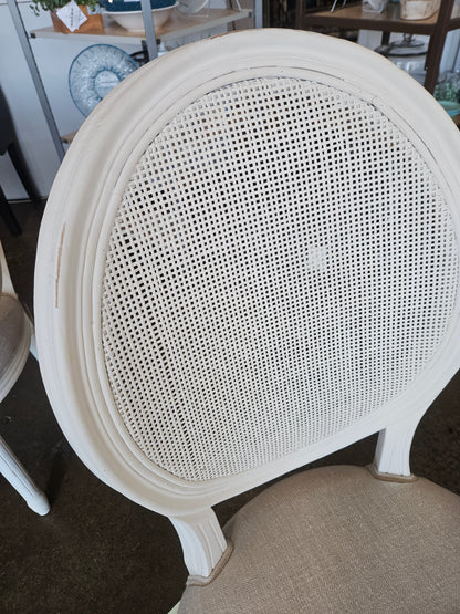 RH Distressed White Dining Chairs (setof6)