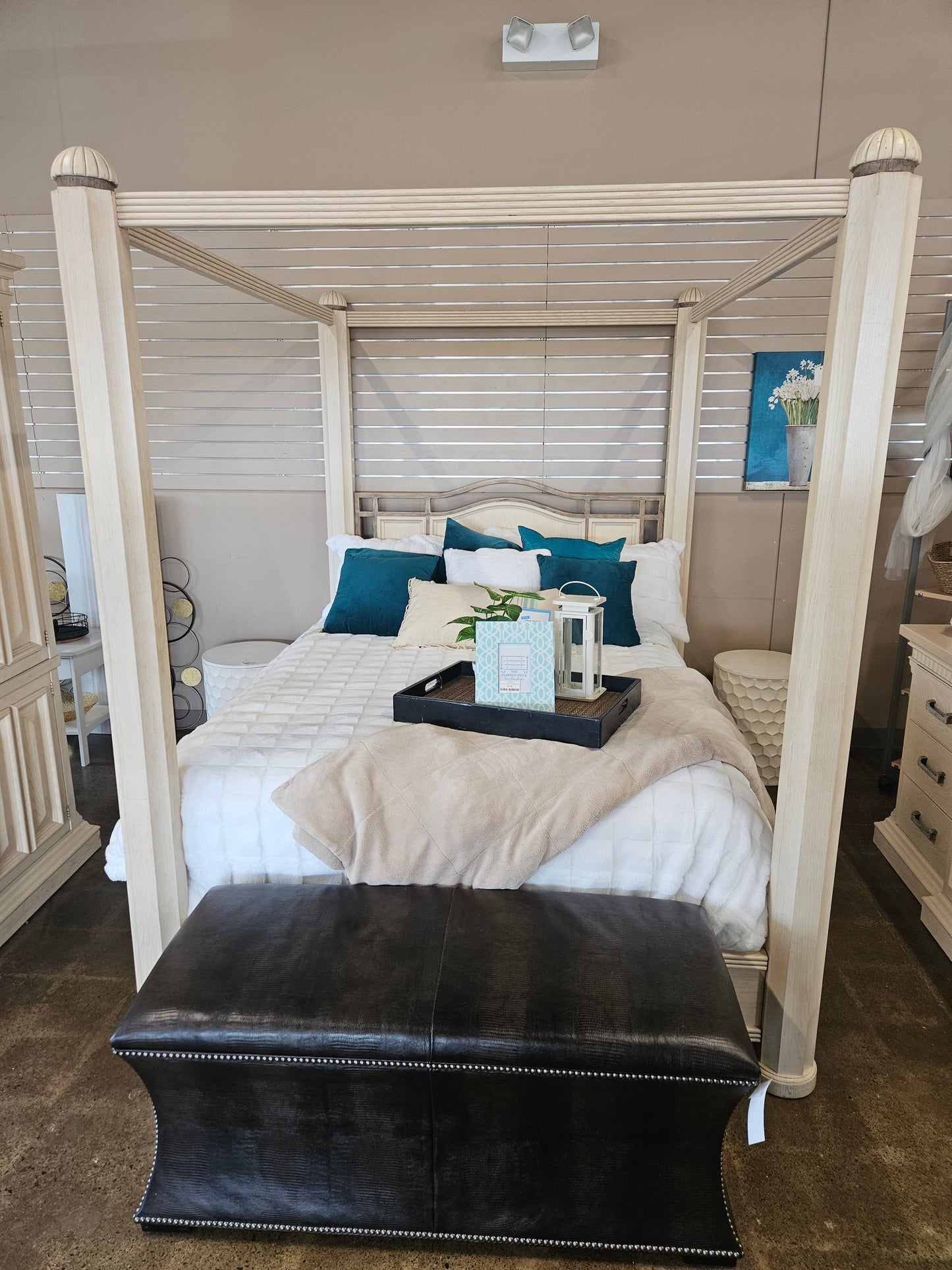 Drexel Heritage cream queen bedroom set