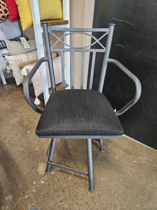 Set of 2 Metal Swivel Bar Stools