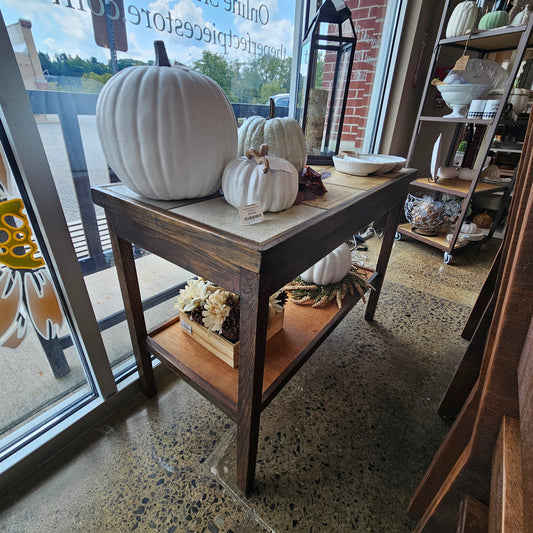 Tile topped Danish modern table