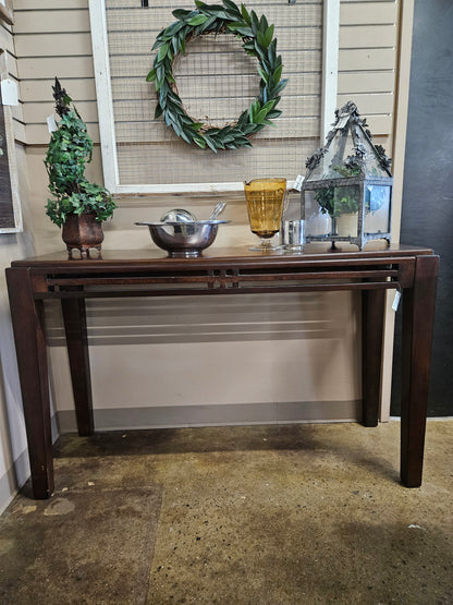 Dark wood console table