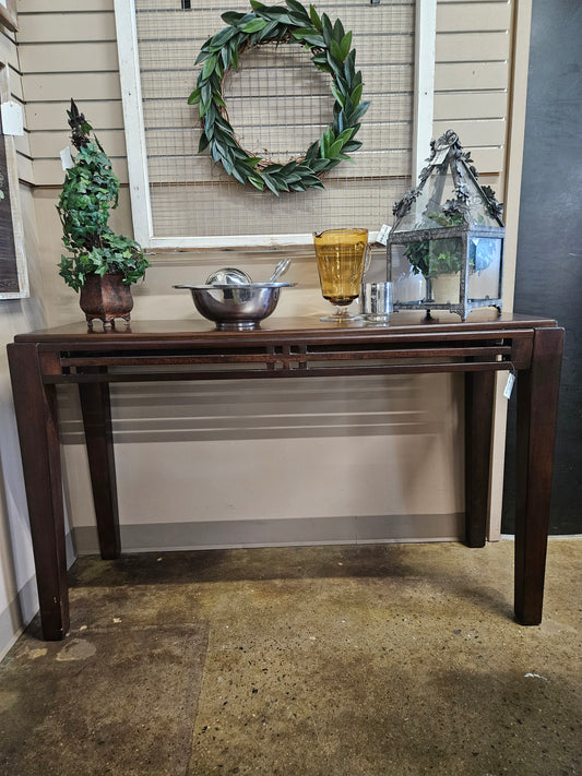 Dark wood console table