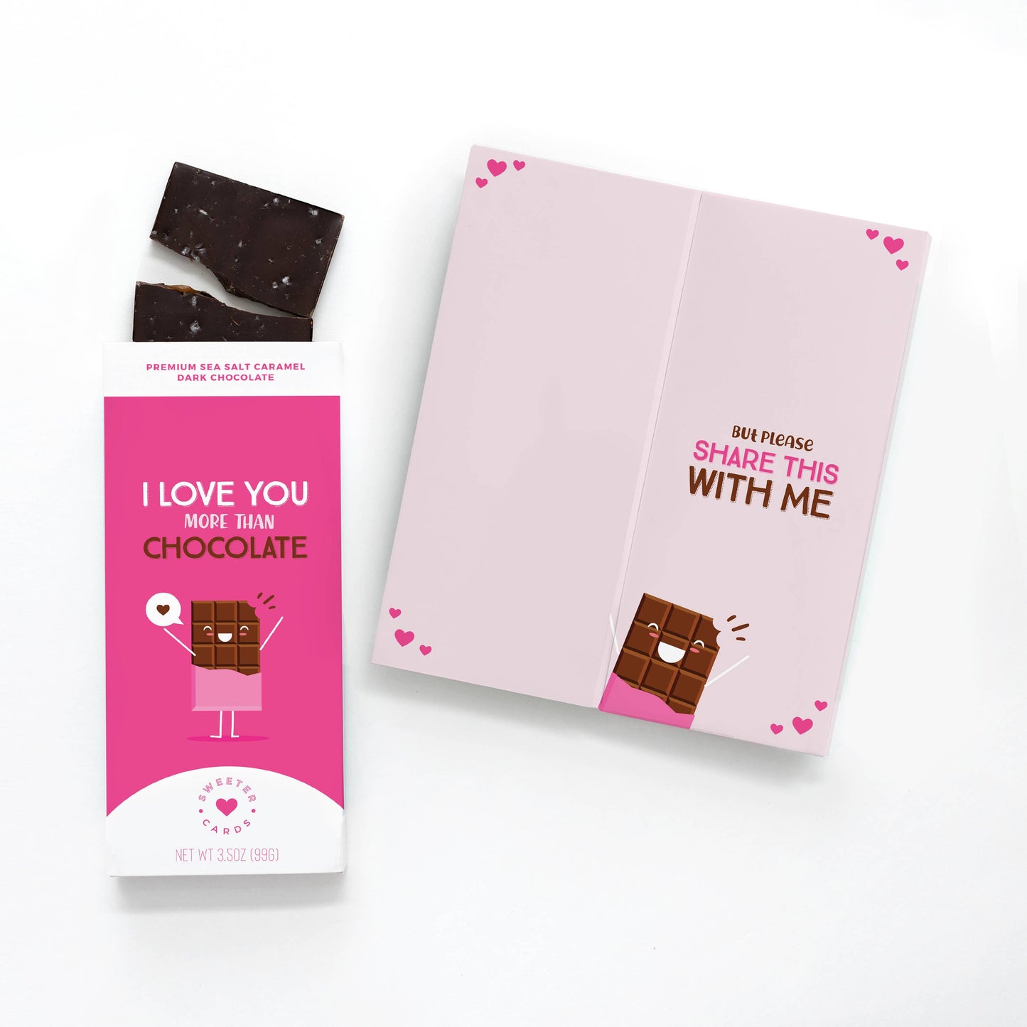 Love Card with Chocolate Bar Inside! More than Chocolate!